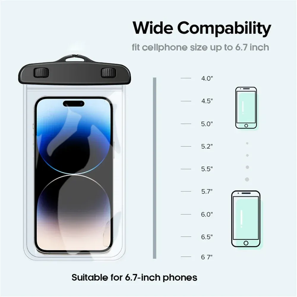 Pochette étanche pour téléphone, utilisation à la plage