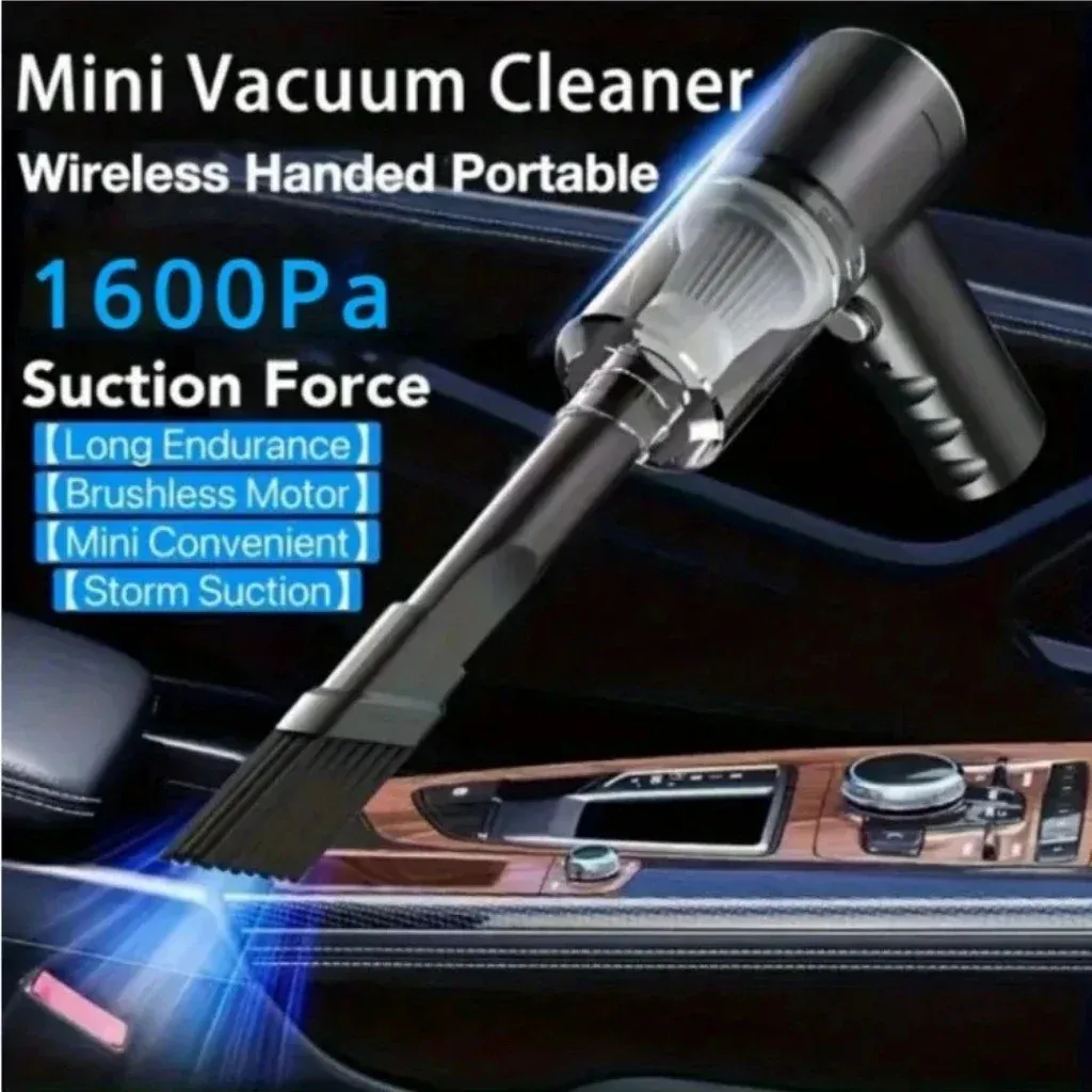 Aspirateur soufflant compact 3 en 1 pour voiture et ménage, rechargeable par USB 1