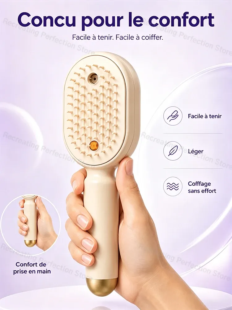 Brosse lissante, ambiance soin