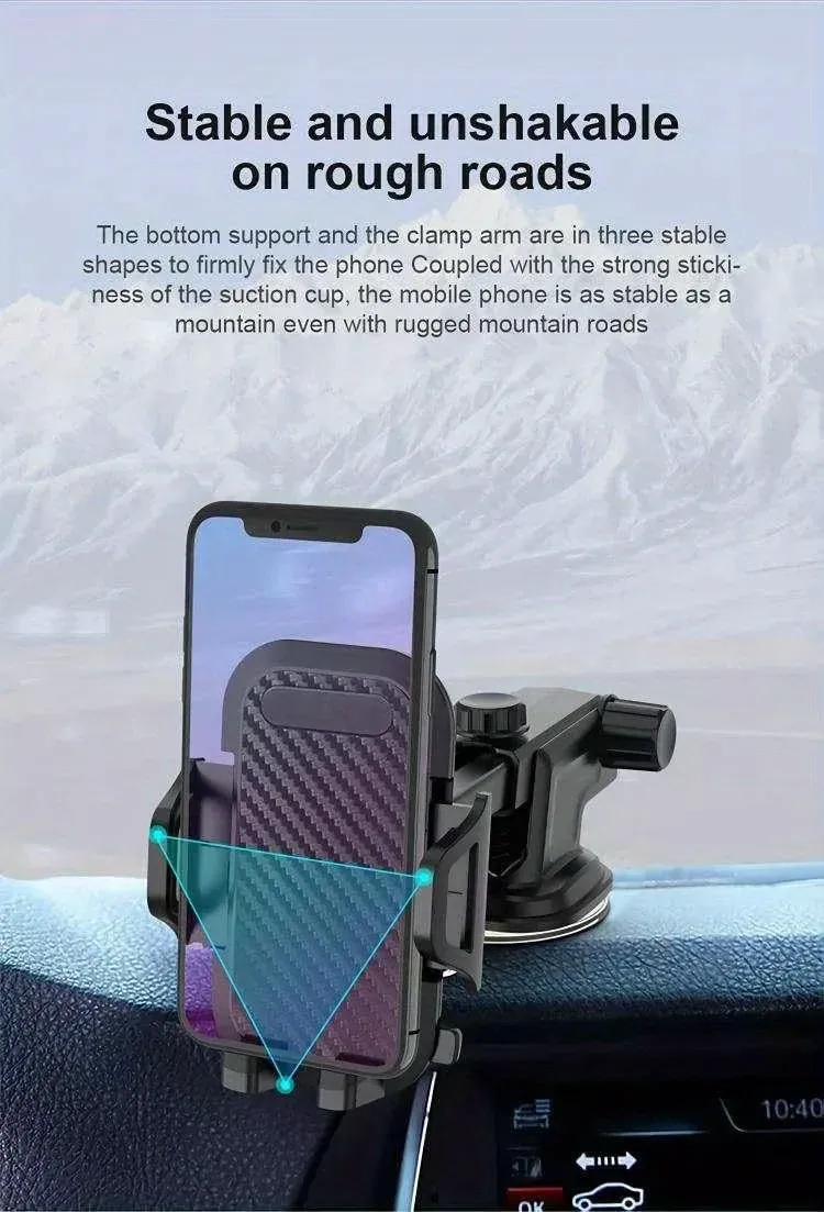 Support de téléphone ventouse pour voiture, finition et détails