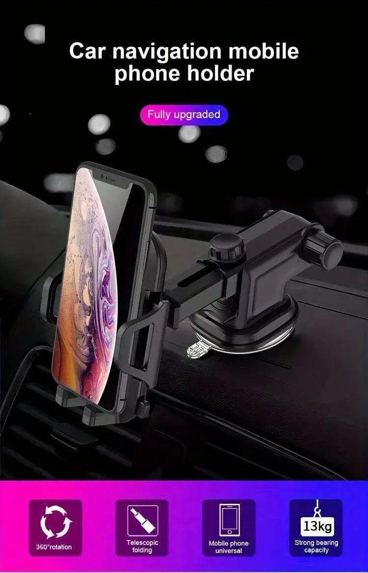 Support de téléphone ventouse pour voiture, vue d'ensemble du design