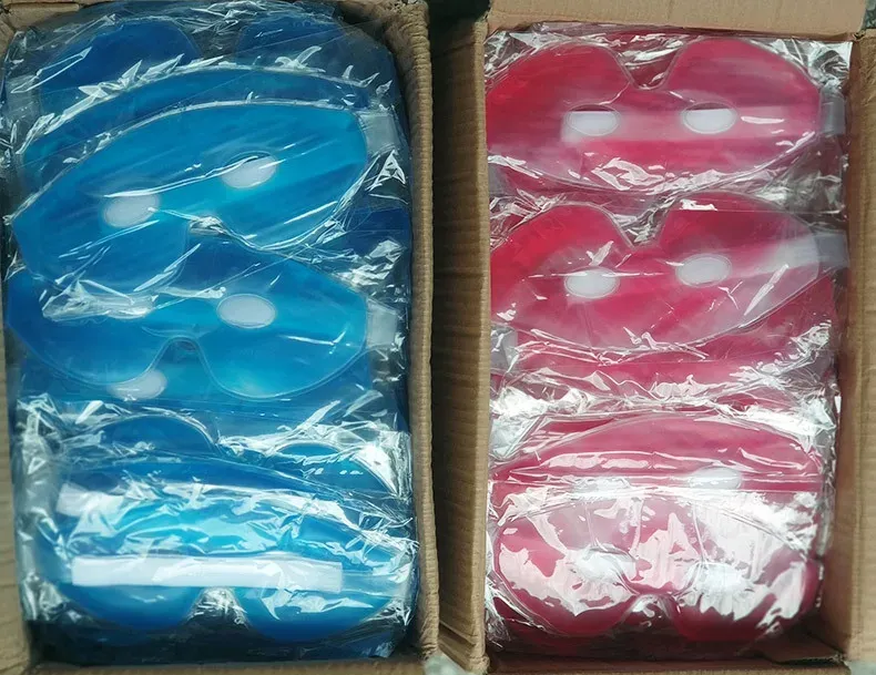 Masque facial en gel chaud/froid pour massage, compresse rafraîchissante, masque pour les yeux, masque facial, pack de glace pour le sommeil, soin facial spa 6