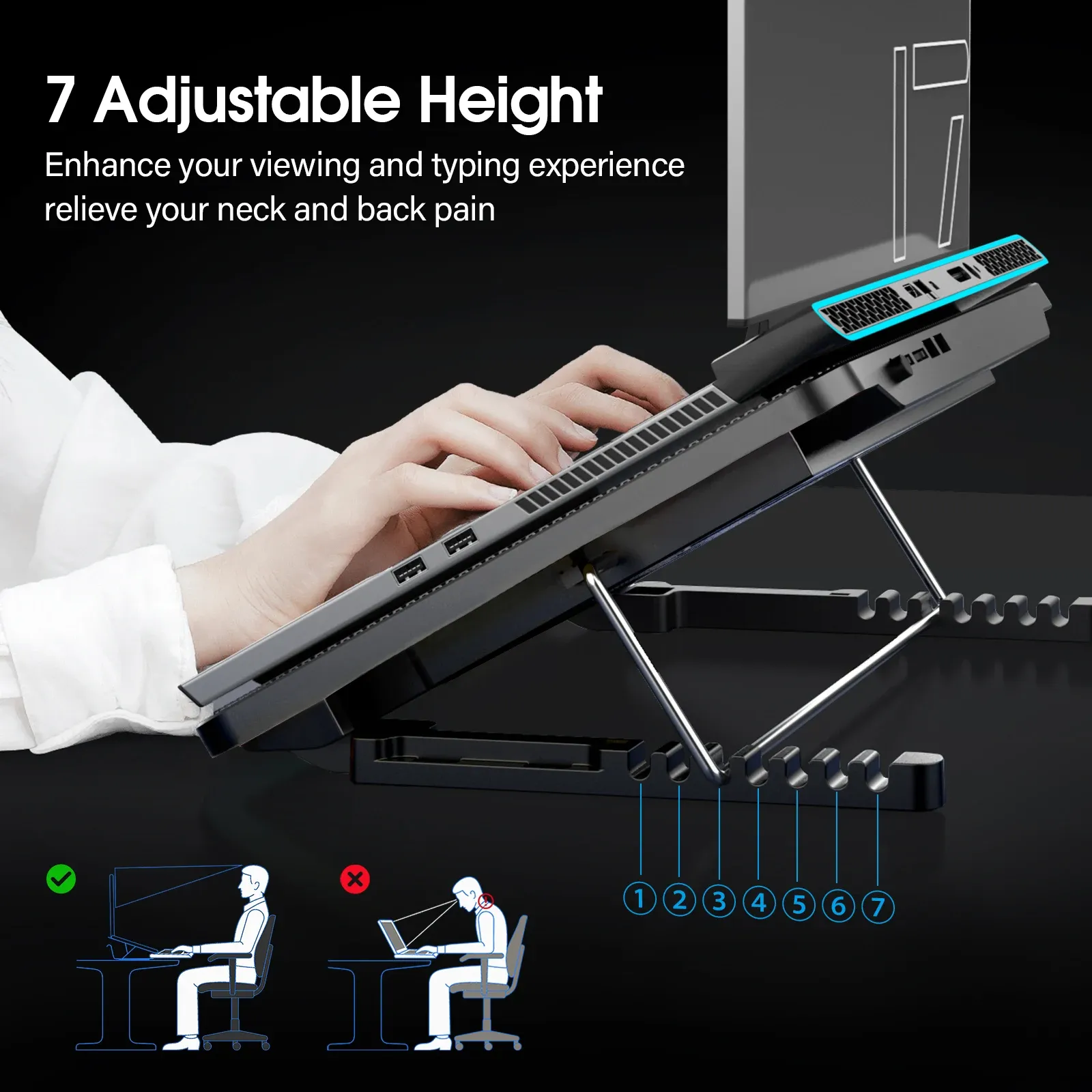 Coolcold refroidisseur pour ordinateur portable finition et ergonomie