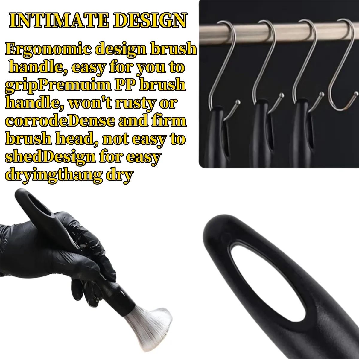 Brosse rigide pour recoins et écrous de roue