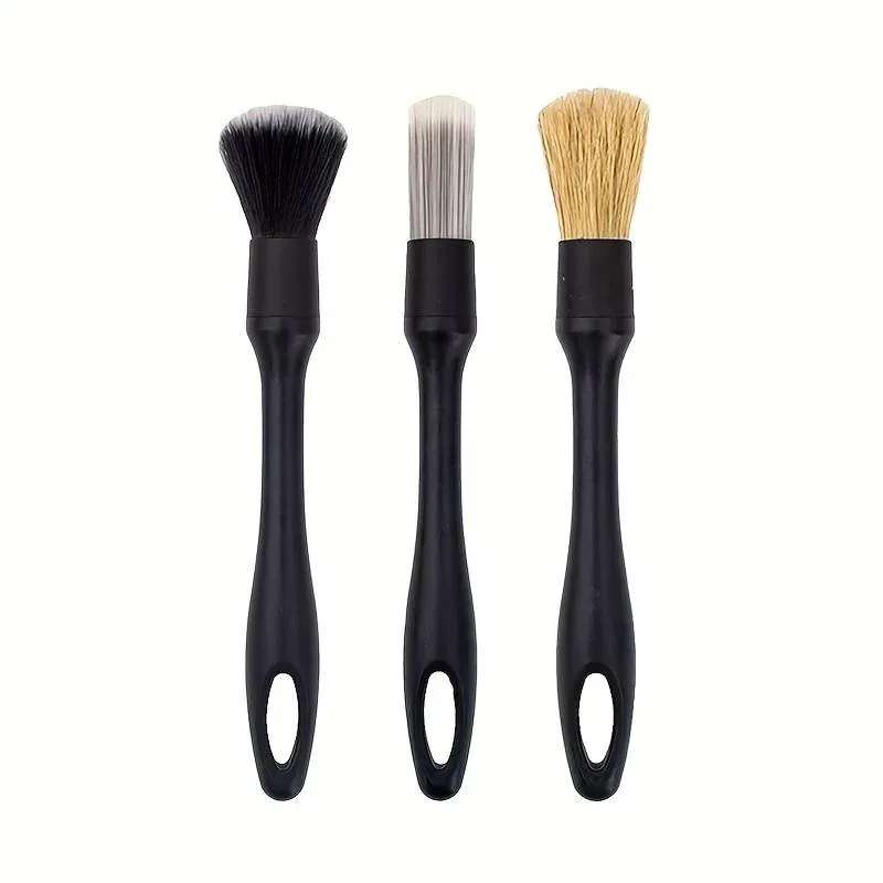 Kit de brosses de nettoyage automobile : brosse anti-poussière intérieure, brosse pour grilles d'aération de tableau de bord, brosse pour jantes 7