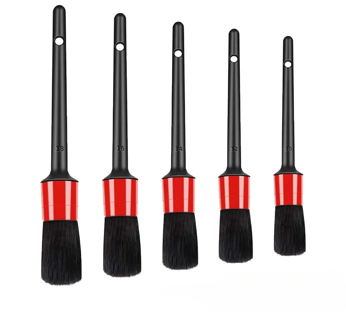 Kit de brosses de nettoyage automobile : brosse anti-poussière intérieure, brosse pour grilles d'aération de tableau de bord, brosse pour jantes 8