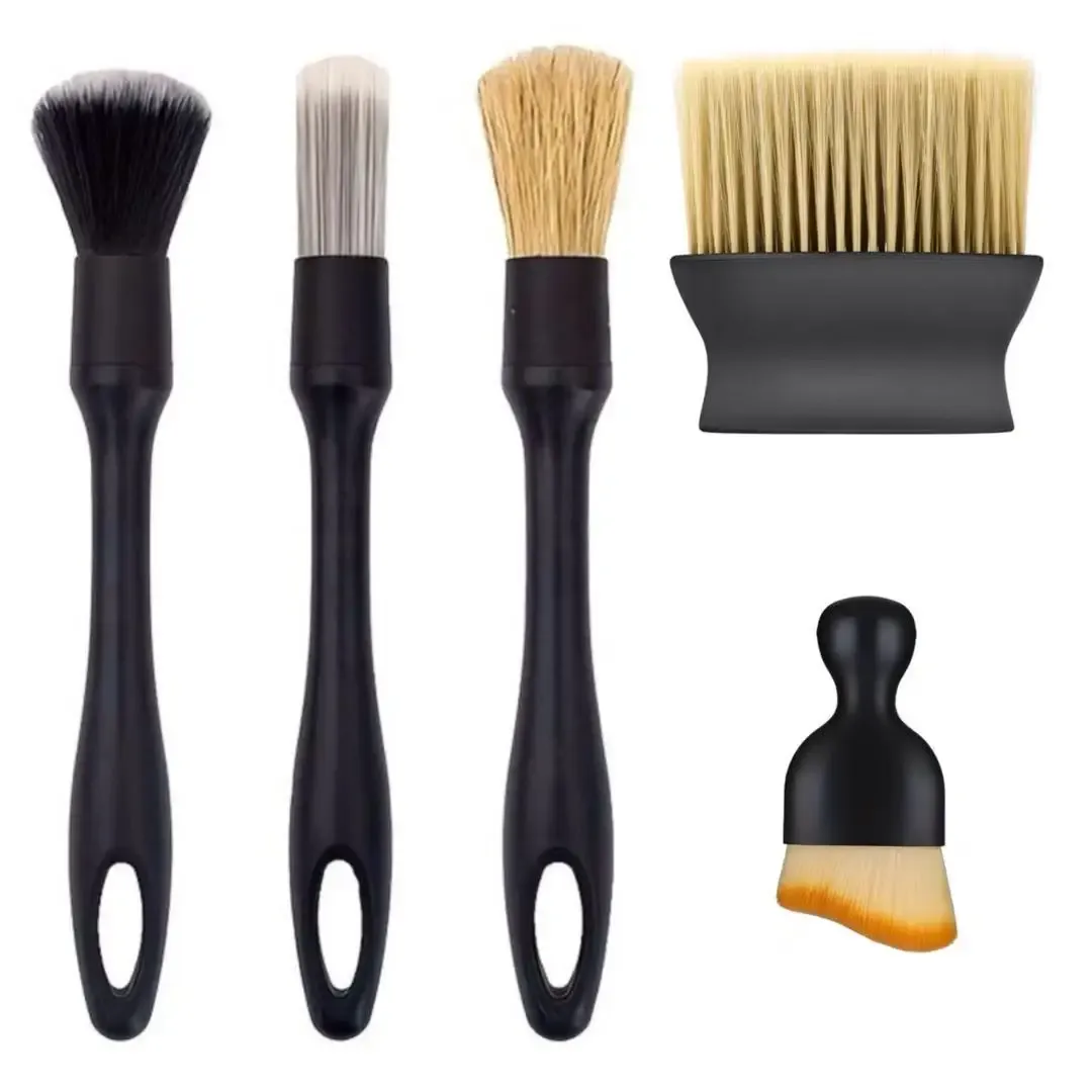 Kit de brosses de nettoyage automobile : brosse anti-poussière intérieure, brosse pour grilles d'aération de tableau de bord, brosse pour jantes 9