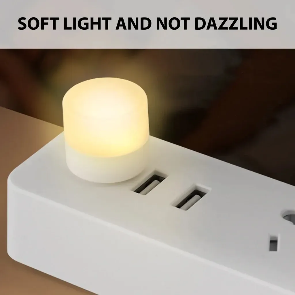 Lampe de lecture LED USB à protection des yeux, mini veilleuse ronde pour ordinateur – Lot de 1, 3 ou 10 pièces 3