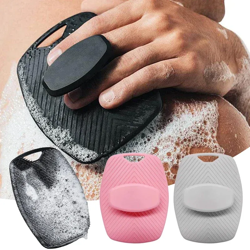 Brosse exfoliante en silicone avec poignée antidérapante