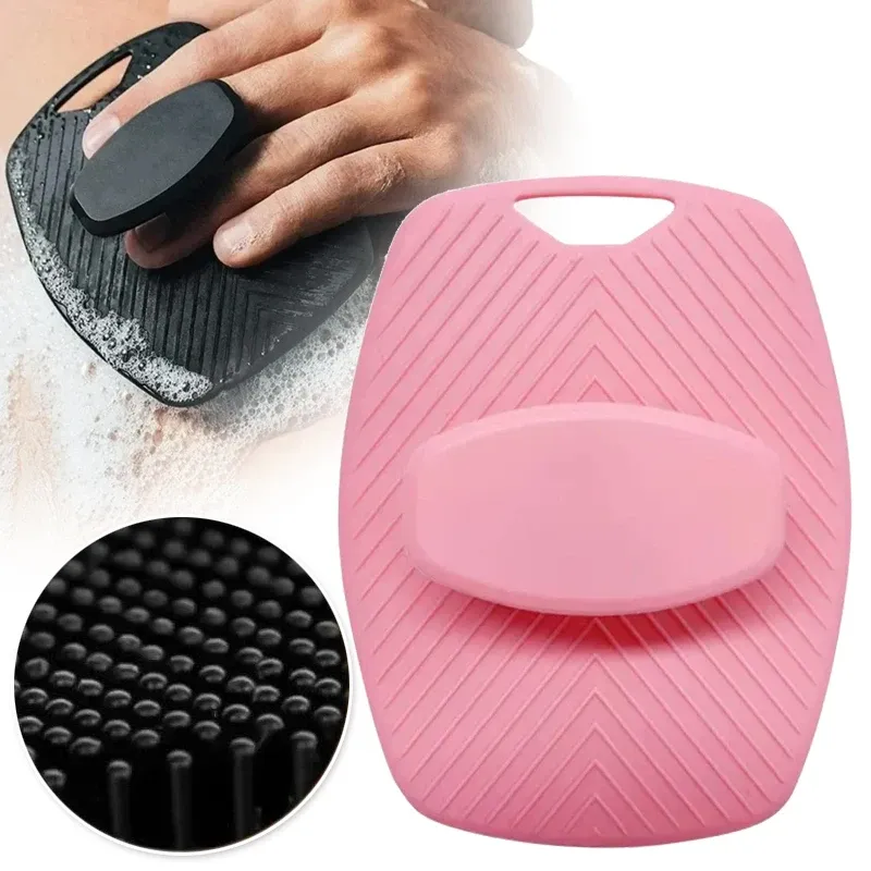 Brosse de bain exfoliante en silicone avec poignée antidérapante, nettoie et masse la peau 8
