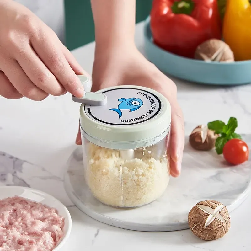 Hachoir manuel pour légumes et fruits, broyeur à ail, poivre et oignon 1