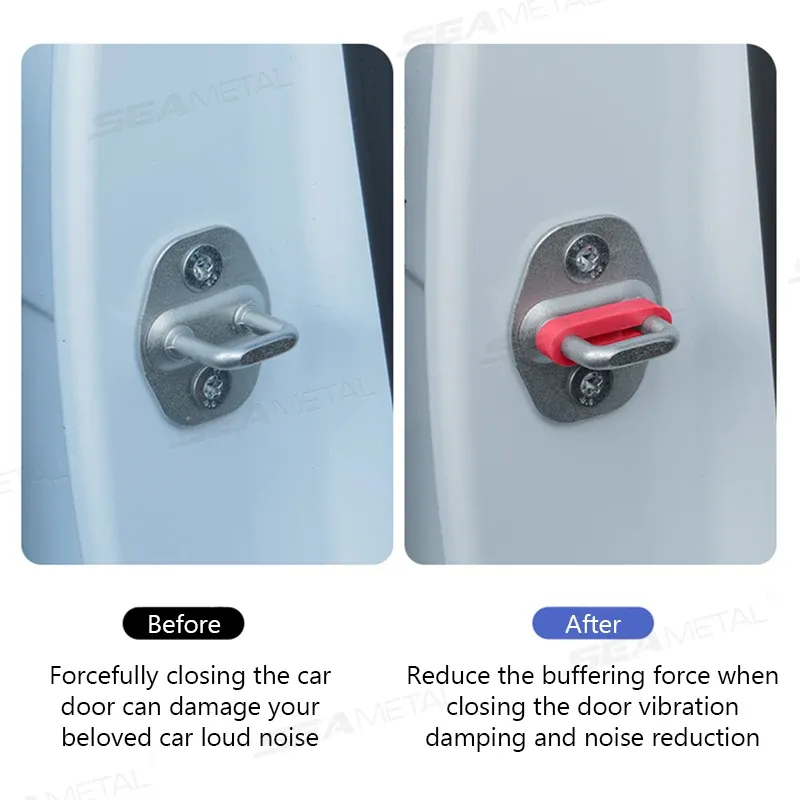 SEAMETAL Lot de 4 Tampons Amortisseurs en Silicone Universels pour Voiture, Butées de Porte et Isolation Phonique 2