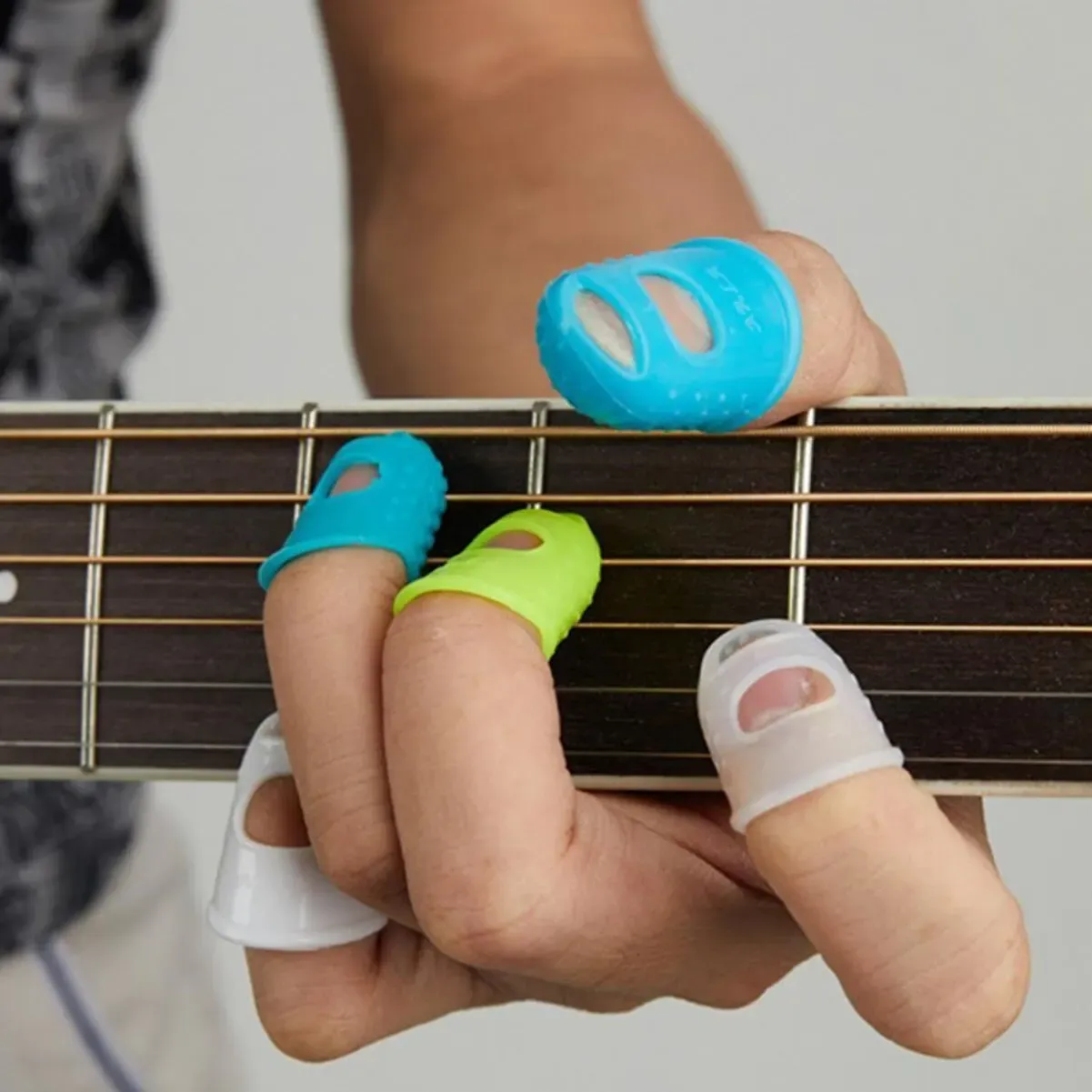 Protège-doigts en silicone – 10 pièces, 5 tailles – Protège-doigts pour guitare 1