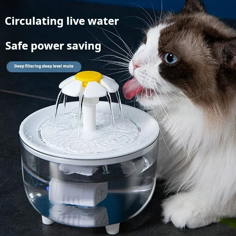 Fontaine d'eau silencieuse pour animaux de compagnie