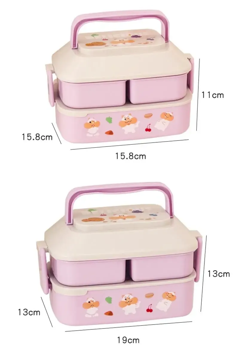 Boîte à déjeuner Kawaii Portable vue d'ensemble