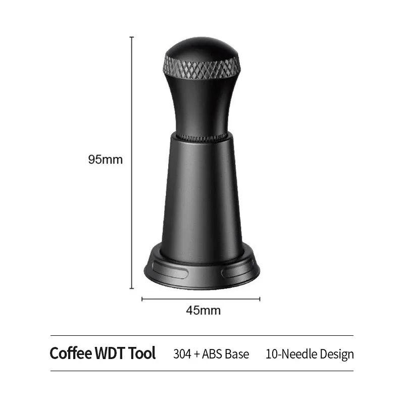 Distributeur de café espresso WDT à 10 aiguilles avec support, OANKR 7