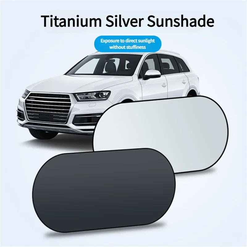 Pare-soleil réfléchissant anti-UV pour pare-brise arrière de voiture, pliable et rétractable 4