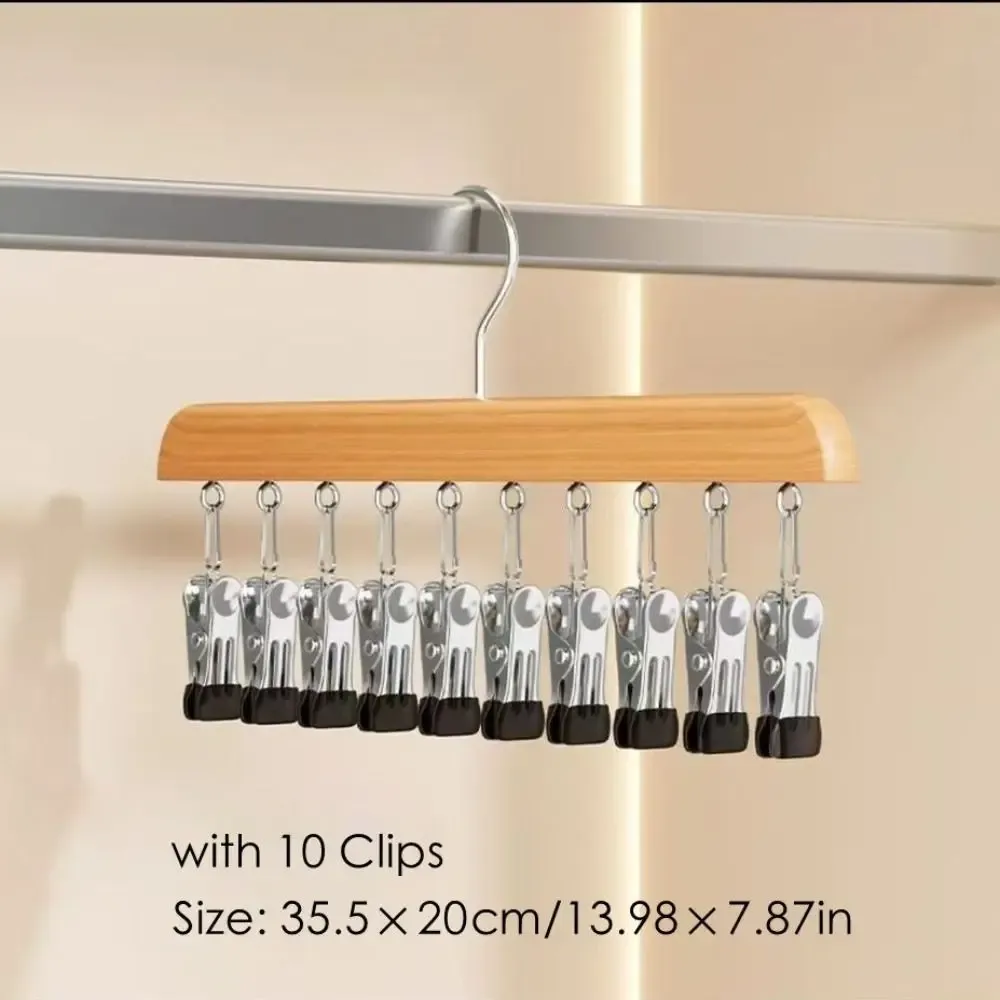 Organisateur de placard avec 10 pinces et 12 pinces à 360°, porte-vêtements rotatif multifonctionnel, gain de place, pour leggings 6