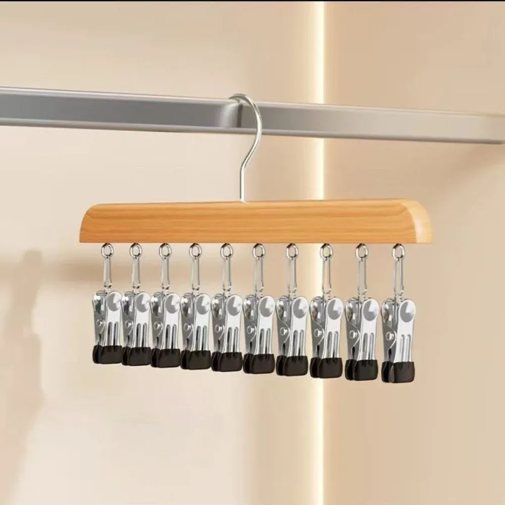 Organisateur de placard avec 10 pinces et 12 pinces à 360°, porte-vêtements rotatif multifonctionnel, gain de place, pour leggings 9
