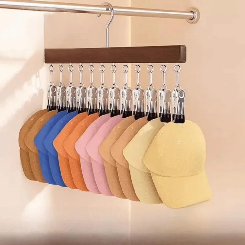 Organisateur de placard avec 10 pinces et 12 pinces à 360°, porte-vêtements rotatif multifonctionnel, gain de place, pour leggings 8
