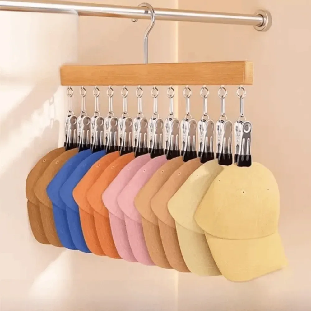 Organisateur de placard avec 10 pinces et 12 pinces à 360°, porte-vêtements rotatif multifonctionnel, gain de place, pour leggings 7