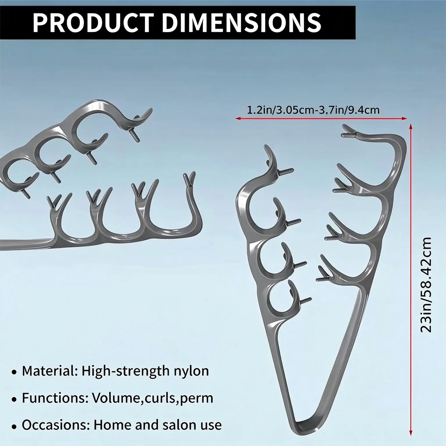 Peigne volumisant professionnel à dents larges pour une texture moelleuse, 1 pièce 5