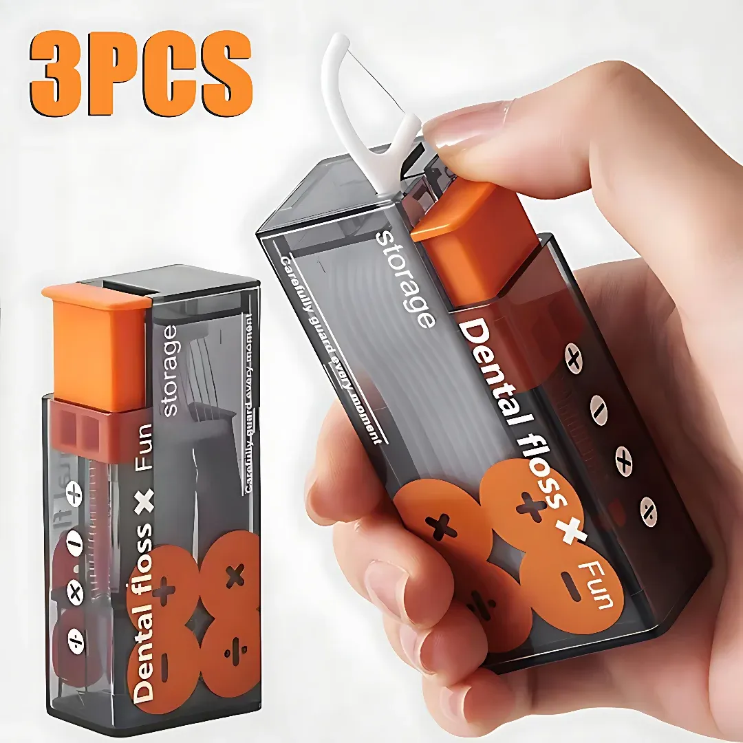 Distributeur portable de fil dentaire à éjection automatique, lot de 10 pièces - Image 1