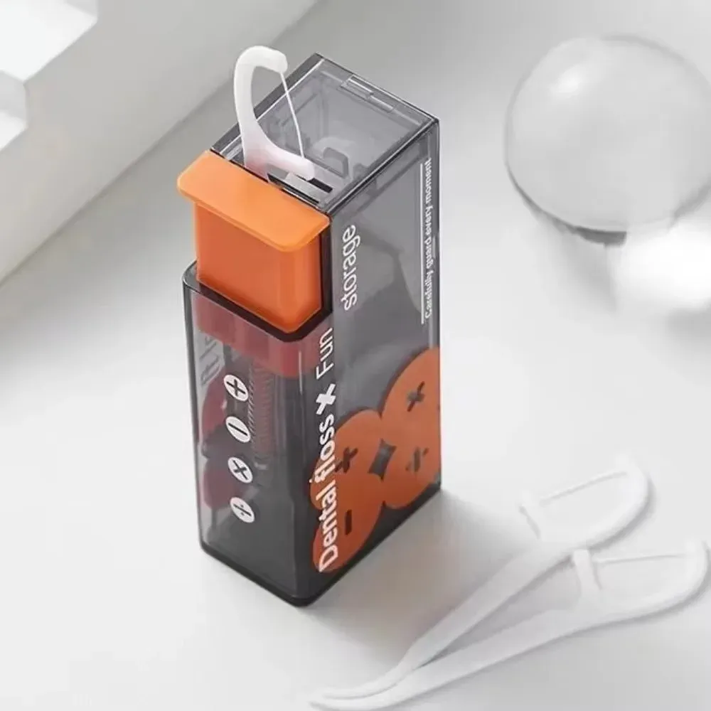 Distributeur portable de fil dentaire à éjection automatique, lot de 10 pièces 2
