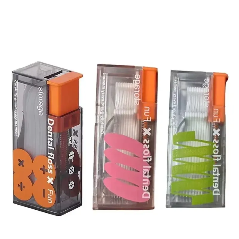 Distributeur portable de fil dentaire à éjection automatique, lot de 10 pièces 6