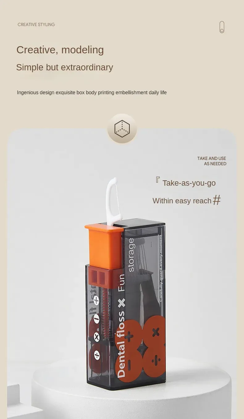 Distributeur de fil dentaire, détail du design
