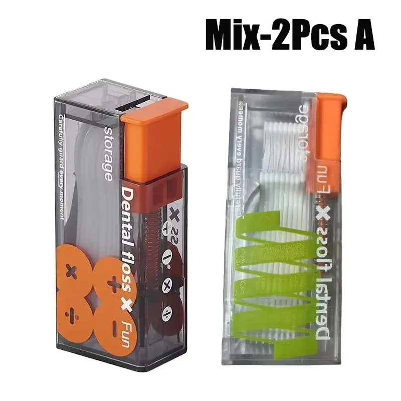 Distributeur portable de fil dentaire à éjection automatique, lot de 10 pièces 11