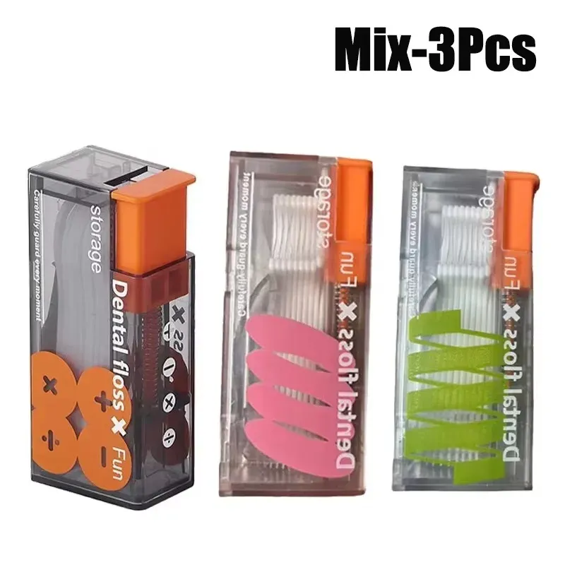 Distributeur portable de fil dentaire à éjection automatique, lot de 10 pièces 14