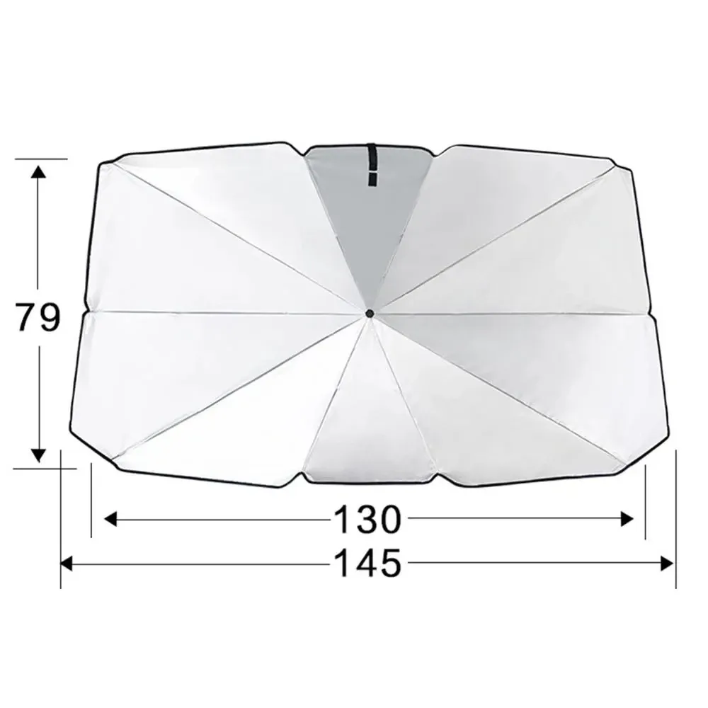 Pare-soleil pliable pour pare-brise avant, revêtement argenté anti-UV 4