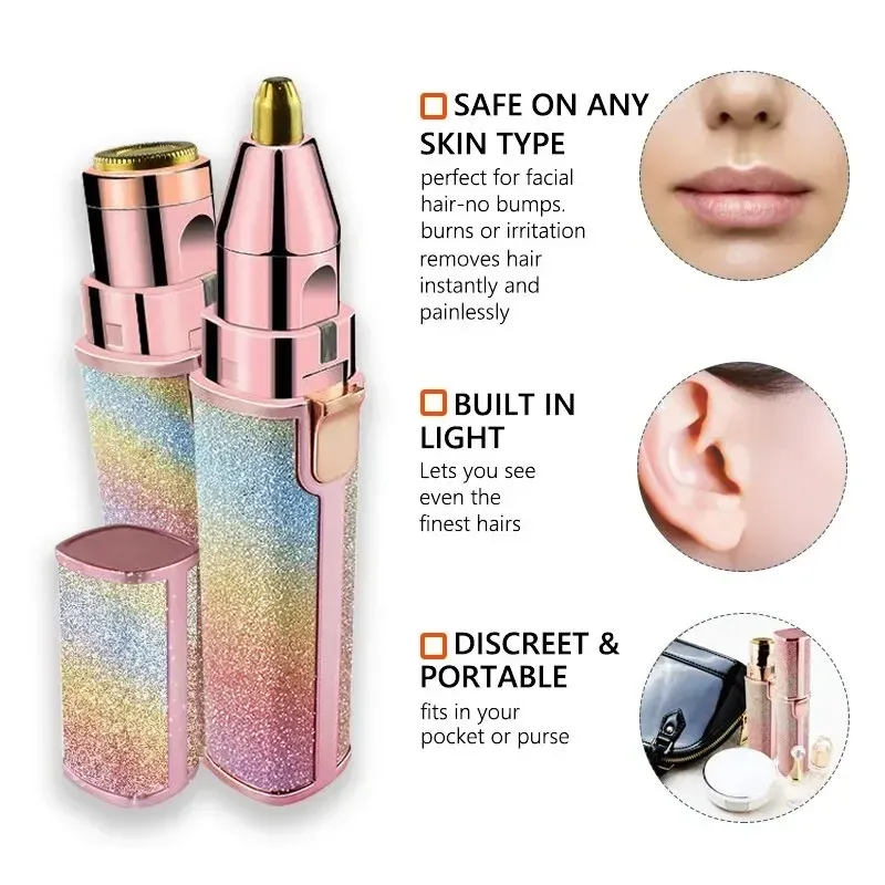 Tondeuse à sourcils, vue détaillée des accessoires