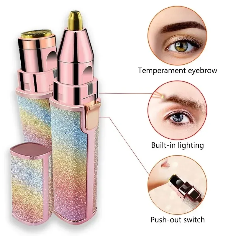 Tondeuse à sourcils en situation d'utilisation