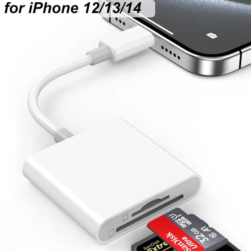 Lecteur de carte SD 5 en 1 avec concentrateur USB, adaptateur OTG USB 3.0 vers USB-C pour iPhone et Huawei 12