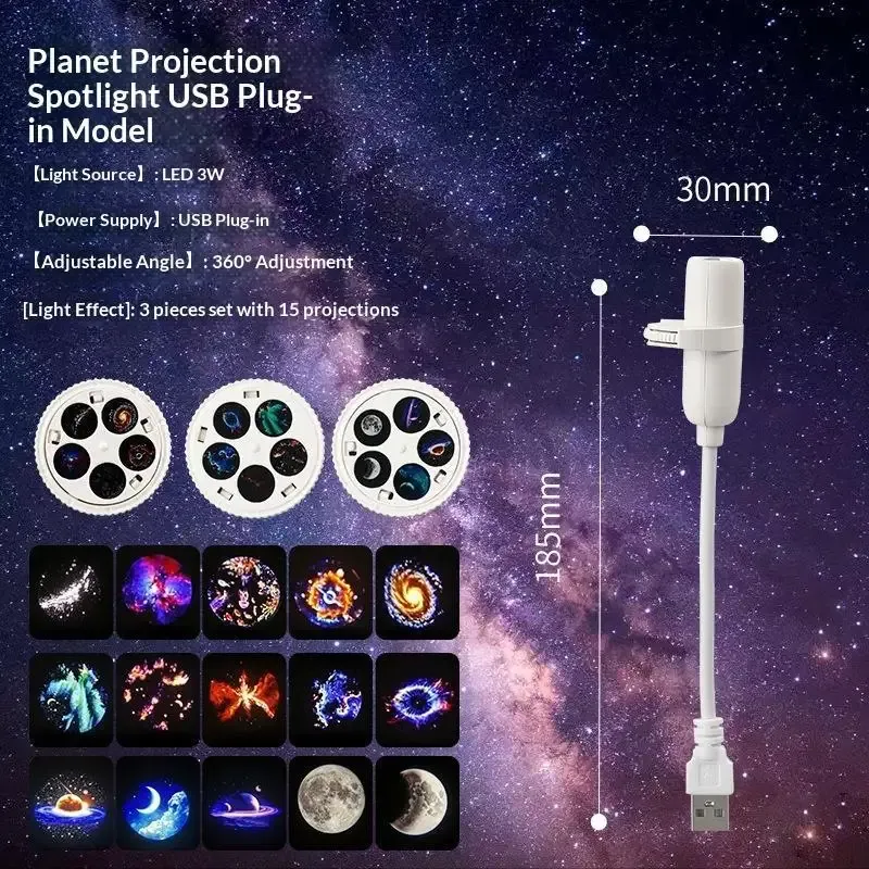 Projecteur LED Galaxie diffusant un ciel étoilé