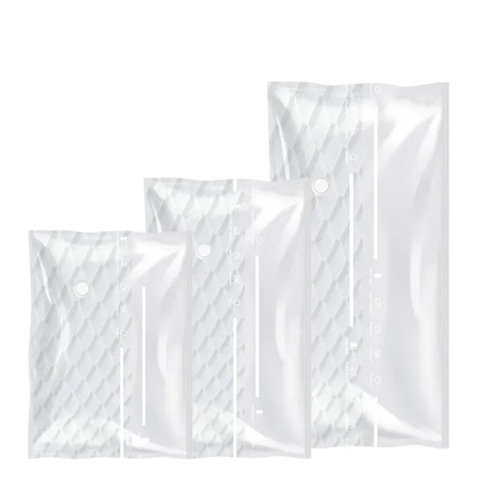 Sacs de rangement sous vide réutilisables en plastique, gain de place, grande capacité 4