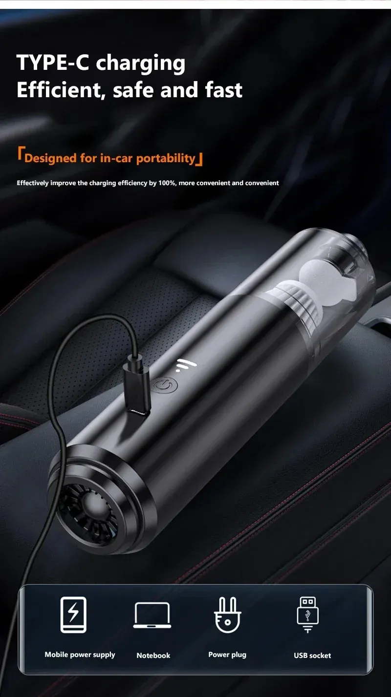 Aspirateur portable, accessoires inclus