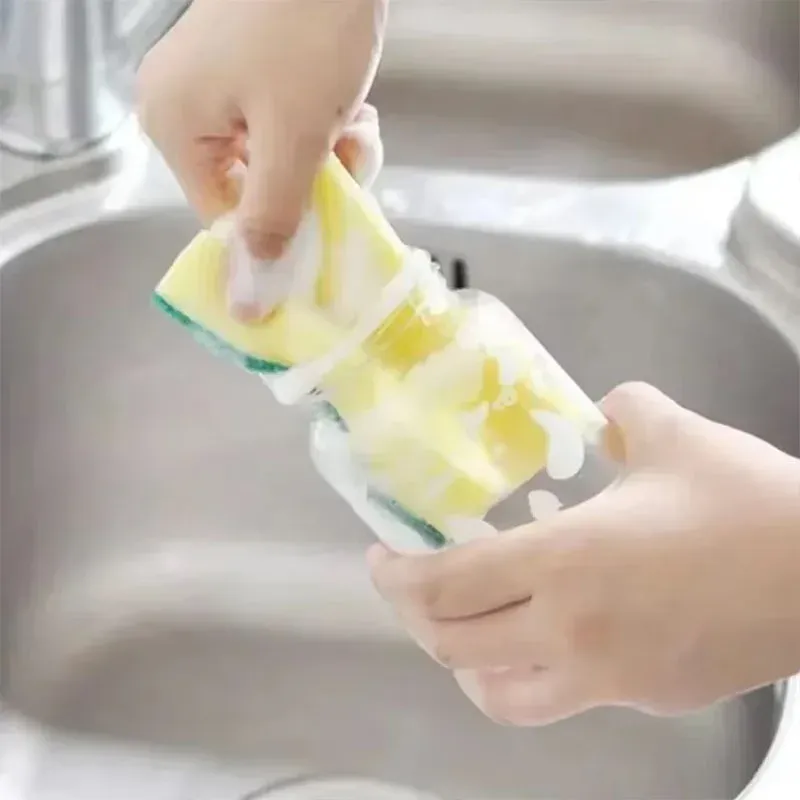 Éponge magique double face très absorbante, réutilisable, pour nettoyer les casseroles, anti-rouille, brosse de nettoyage, outil de nettoyage de la graisse de cuisine 2