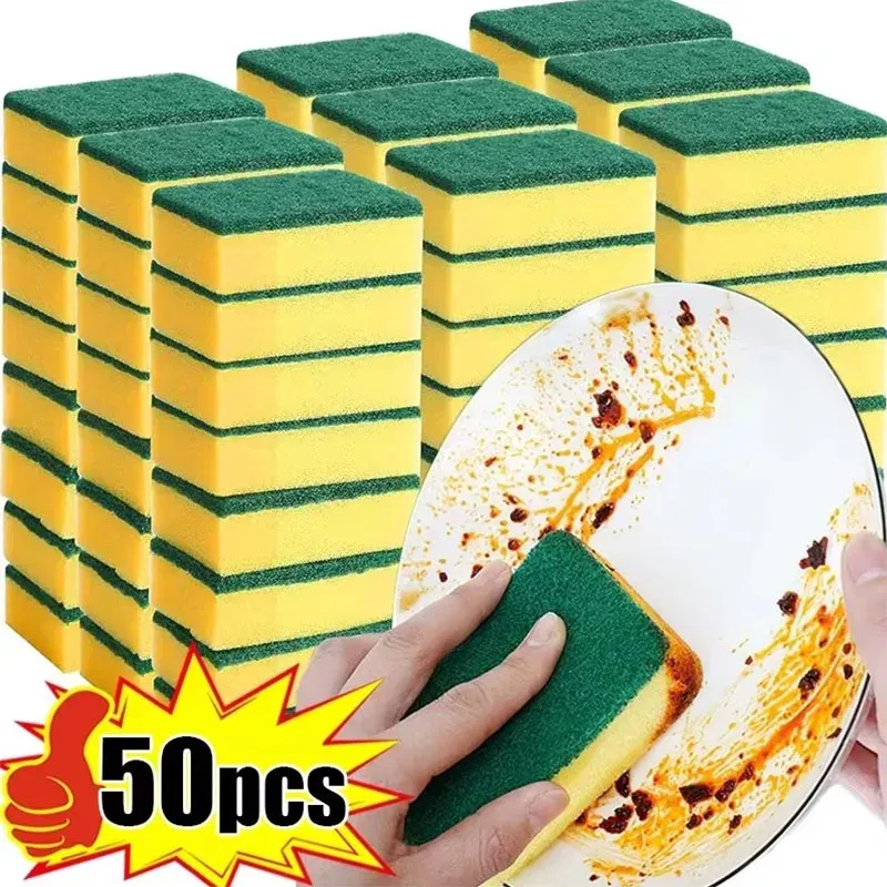 Éponge magique double face très absorbante, réutilisable, pour nettoyer les casseroles, anti-rouille, brosse de nettoyage, outil de nettoyage de la graisse de cuisine 9