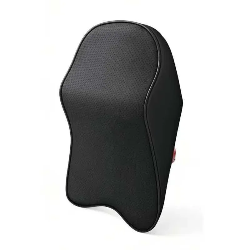 Coussin de nuque pour voiture en cuir PU Nappa 3D à mémoire de forme 6