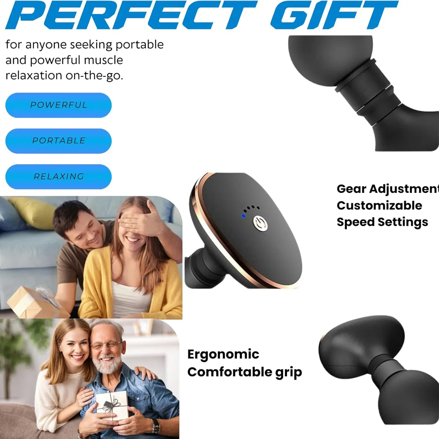 Mini masseur électrique de poche à vibrations : pistolet de massage pour la nuque, le dos et la taille 3