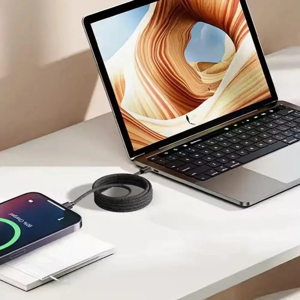 Câble de charge rapide magnétique 100 W USB-C vers USB-C, compatible iPhone 15, 16, 17, Samsung, Xiaomi et MacBook 6