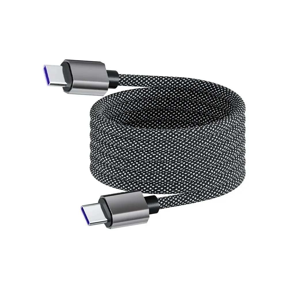 Câble de charge rapide magnétique 100 W USB-C vers USB-C, compatible iPhone 15, 16, 17, Samsung, Xiaomi et MacBook 8