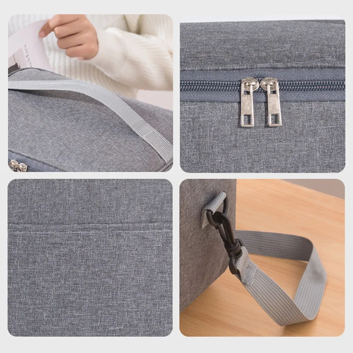 Sac isotherme, détail des finitions