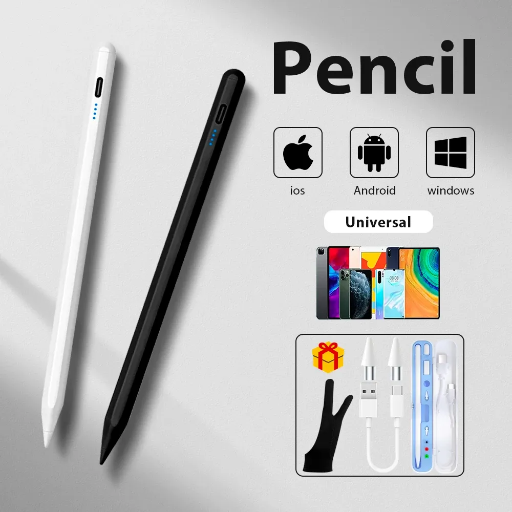 Stylet universel pour tablettes Android, iOS et Windows à fixation magnétique, compatible Huawei, Xiaomi et Samsung