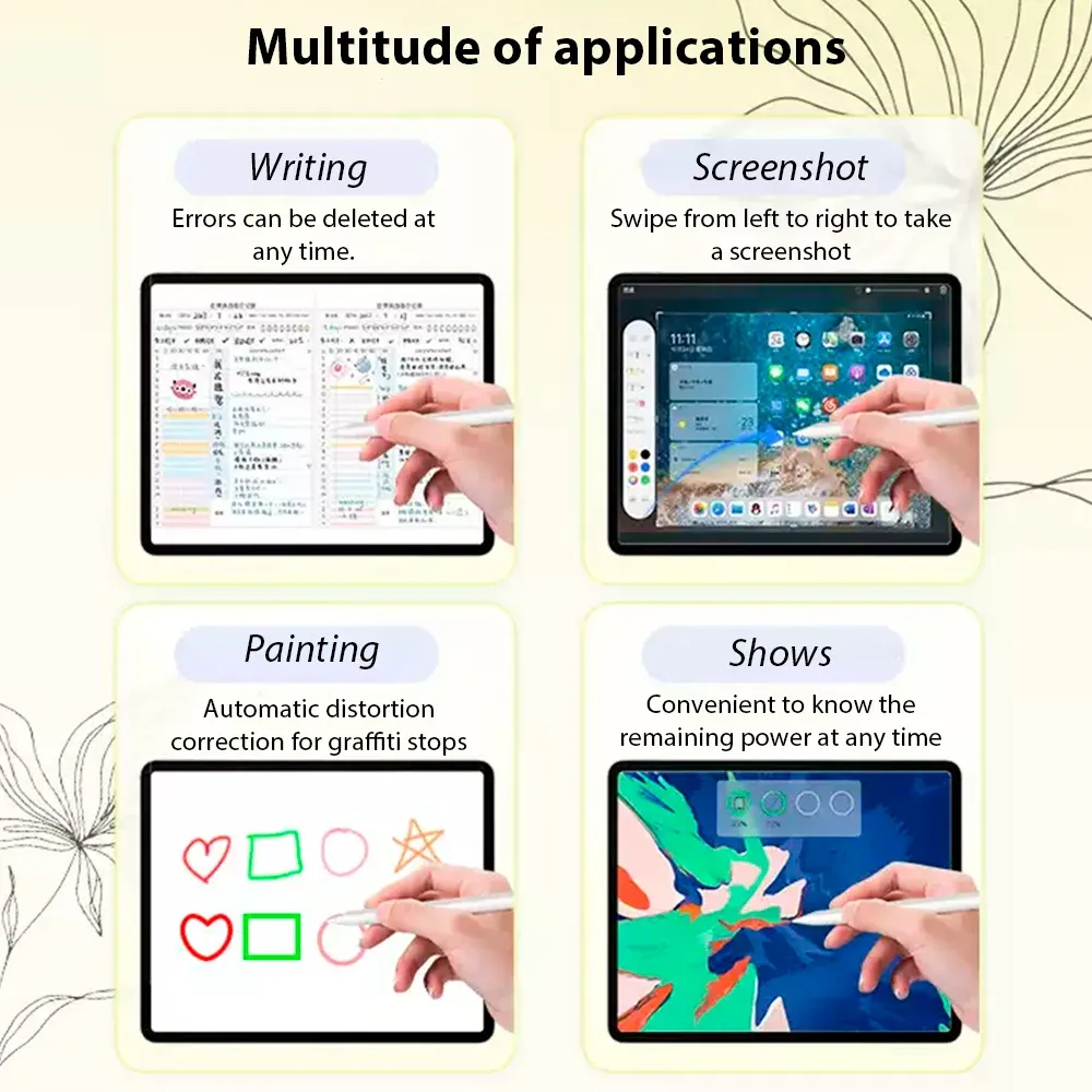 Applications multiples du stylet pour écriture et capture d'écran