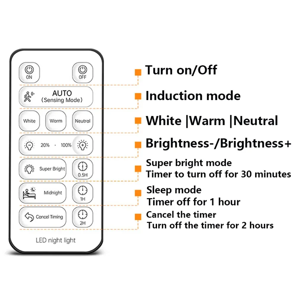 Plafonnier LED rechargeable 10 000 mAh avec détecteur de mouvement radar intelligent, télécommande sans fil, installation sans câblage, 3 températures de couleur 6