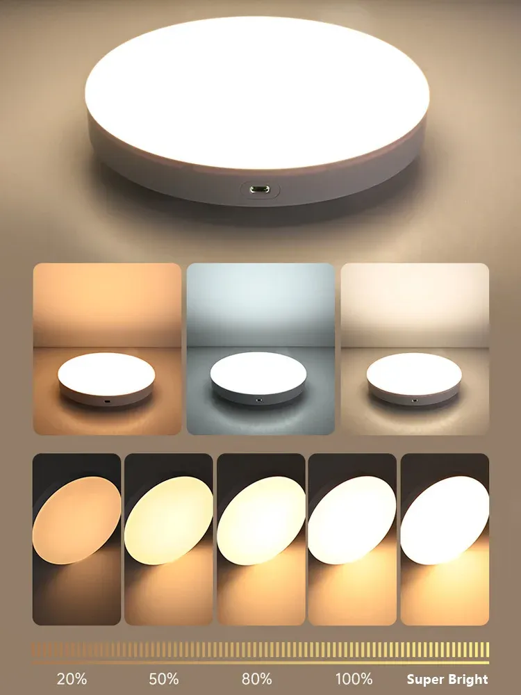 Plafonnier LED rechargeable, ambiance d'éclairage
